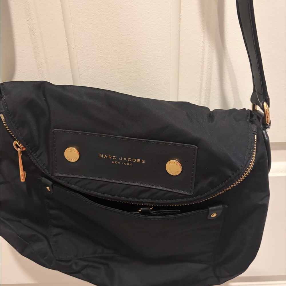 Marc Jacobs Black and Gold Crossbody Bag